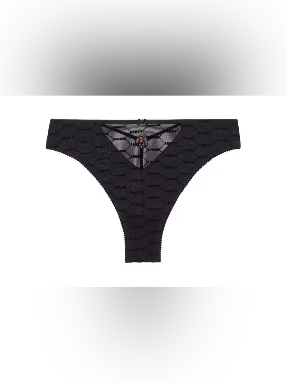 Savage X Fenty by Rhianna Flocked Logo Brazilian Panty